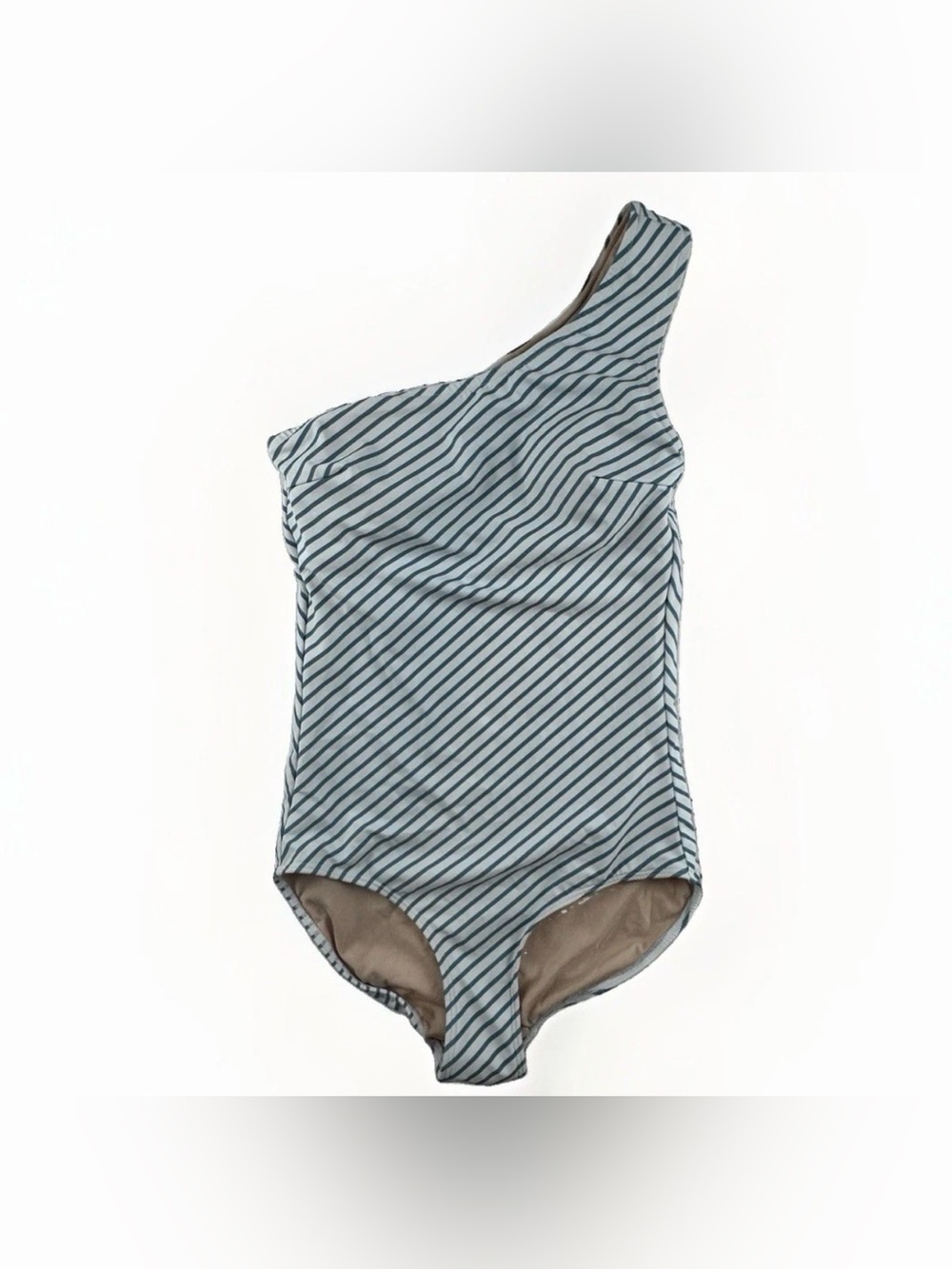 Albion Fit The Icon Wave Sydney One Piece Swimsuit S Blue Stripe One Shoulder